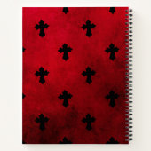 Carnet Croix rouge et noire gothique (Dos)