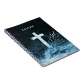 Carnet Croix sur l'eau de la rage écriture Verset Personn (Côté Droit)