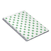 Carnet Croix verte coutures sur blanc (Côté Droit)