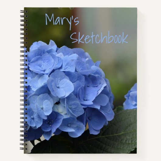 Carnet Croquis Blue Hydrangea (Devant)
