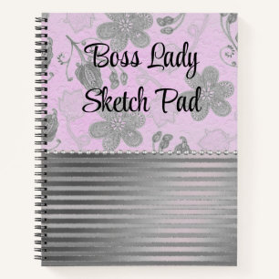 Carnet Croquis Chic Floral Boss Lady