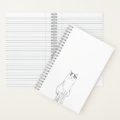 Carnet Croquis de chat mignon moderne (À l'intérieur)