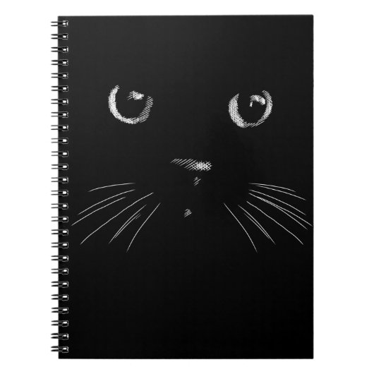 Carnet Croquis de chat noir (Devant)