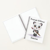 Carnet Croquis de l'ours Panda Customisé pour enfants (Intérieur)