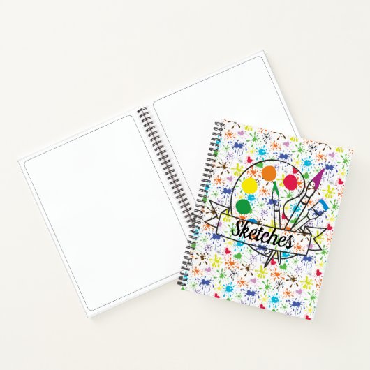 Carnet Croquis de taches de peinture (Intérieur)