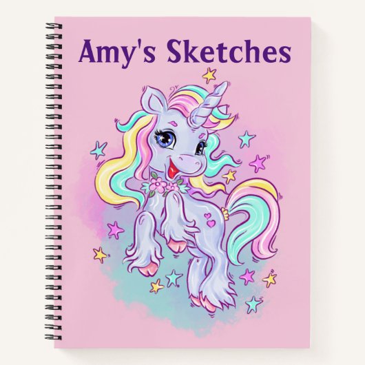 Carnet Croquis de Unicorn pour enfants (Devant)