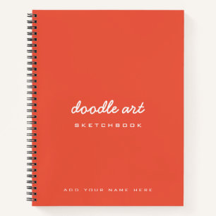 Carnet Croquis doodart nom sketchbook orange