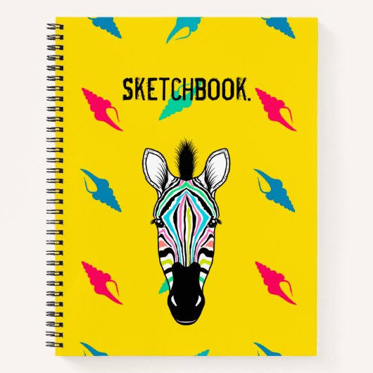 Carnet Croquis jaune Zebra (Devant)