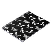 Carnet Croquis papillon, blanc et noir (Côté gauche)