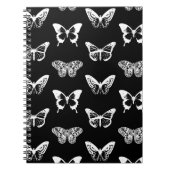 Carnet Croquis papillon, blanc et noir (Devant)