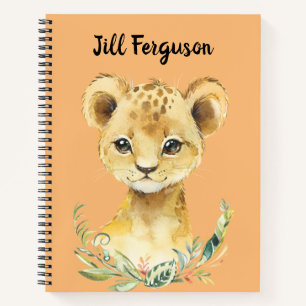 Carnet Croquis personnalisé pour bébé Lion