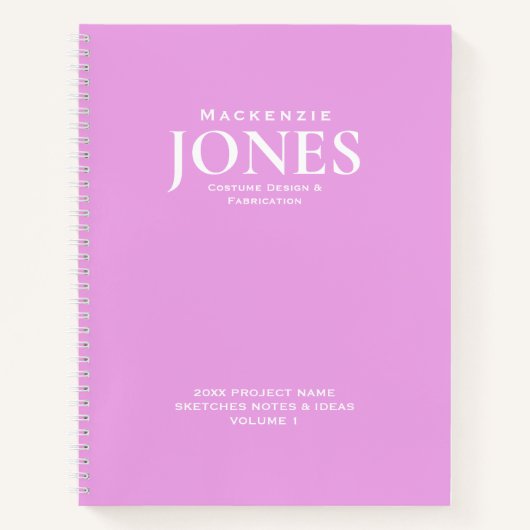 Carnet Croquis rose (Devant)