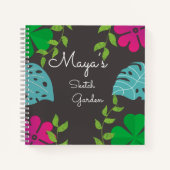 Carnet Croquis spiral du thème Forêt customisée (Devant)