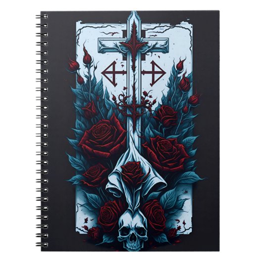 Carnet cross tattoo flower 10 (Devant)