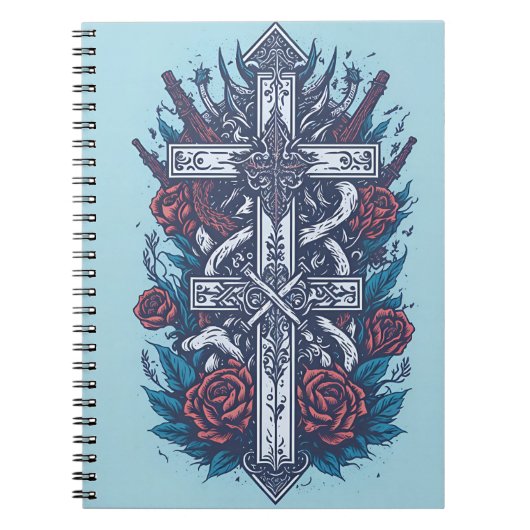Carnet cross tattoo flower 22 (Devant)