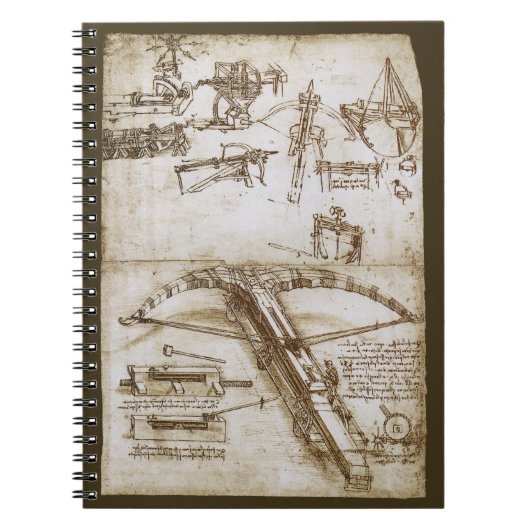 Carnet Crossbow Arme géante de Léonard de Vinci (Devant)