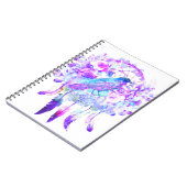 Carnet Crow Dreamcatcher Blue Purple Floral (Côté gauche)