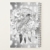 Carnet Crow Dreamcatcher Blue Purple Floral (Verso)