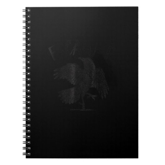 Carnet Crow, F-Caw-F Funny Bird Aesthetic Casual (Devant)