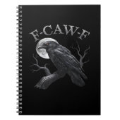 Carnet Crow F-Caw-F Funny Bird Moon Retro Classic (Devant)