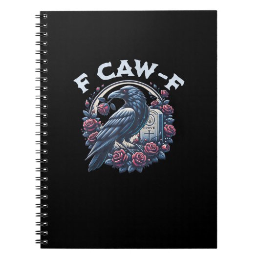 Carnet Crow Humorous F-Caw-F Graphic For Men Women Retro (Devant)