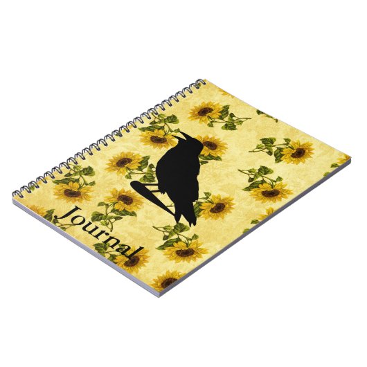 Carnet Crow on Sunflowers (Côté gauche)