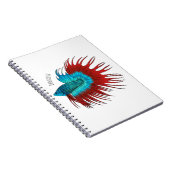 Carnet Crowntail betta fish dessin animé (Côté Droit)