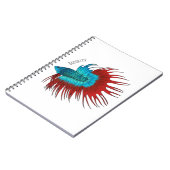 Carnet Crowntail betta fish dessin animé (Côté gauche)