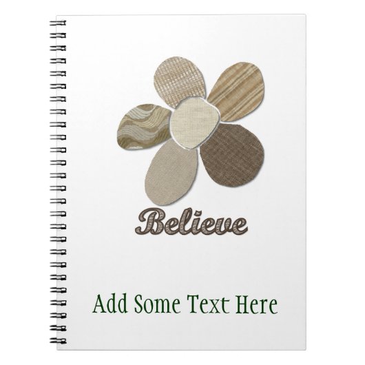 Carnet CROYER Collage Fleur Fabric (Devant)