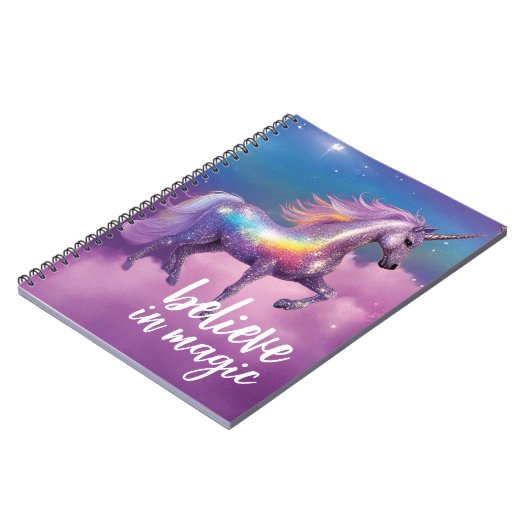 Carnet Croyez en la Parties scintillant Arc-en-ciel magiq (Côté gauche)
