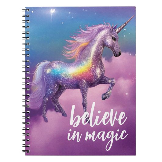 Carnet Croyez en la Parties scintillant Arc-en-ciel magiq (Devant)