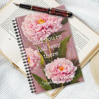 Carnet Croyez en l'inspiration florale de l'œillet rose