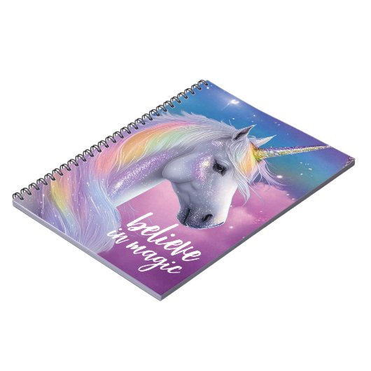 Carnet Croyez en Magic Pastel Rainbow Parties scintillant (Côté gauche)