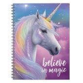 Carnet Croyez en Magic Pastel Rainbow Parties scintillant (Devant)