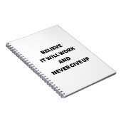 Carnet Croyez que ça marchera et n'abandonnera jamais (Côté Droit)