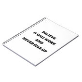 Carnet Croyez que ça marchera et n'abandonnera jamais (Côté gauche)