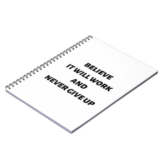 Carnet Croyez que ça marchera et n'abandonnera jamais (Côté gauche)