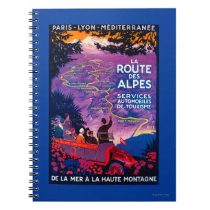 Carnet Cru PosterEurope de DES Alpes d'itinéraire de La