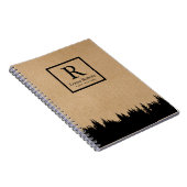Carnet Cru rustique Papier d'emballage de monogramme de (Côté Droit)
