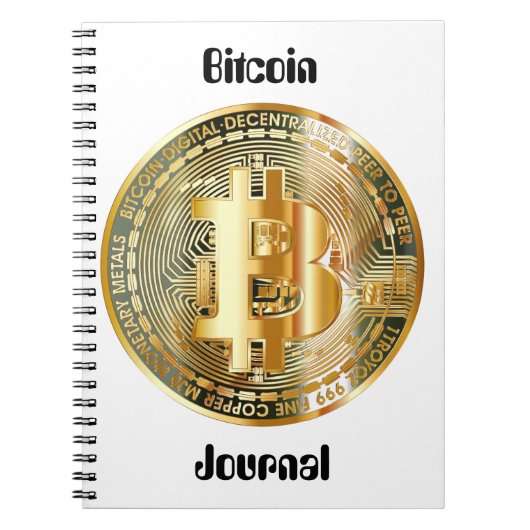 Carnet crypto-monnaie Bitcoin (Devant)