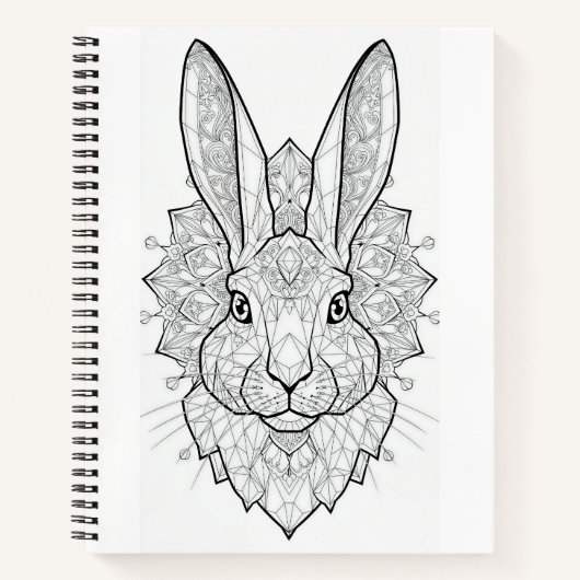 Carnet Crystal Hare Geometric Art Print | Lapin Élégant (Devant)