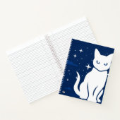 Carnet Cuaderno Cat White in the Night (Intérieur)