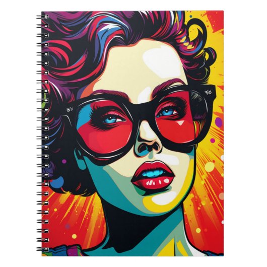 Carnet Cuaderno Comic Pop Art Girl (Devant)