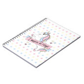 Carnet Cuaderno con dibujo de Unicornio y estrellas (Côté gauche)