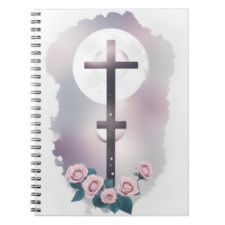 Carnet Cuaderno cross tattoo flower 29