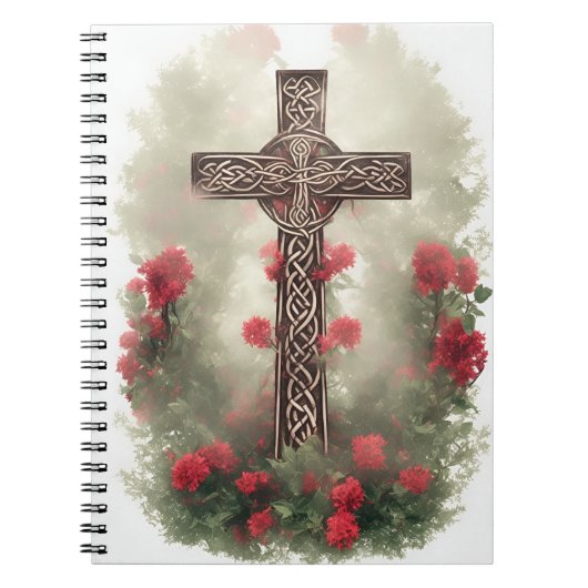 Carnet Cuaderno cross tattoo flower 36 (Devant)