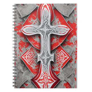 Carnet Cuaderno cross tattoo flower 38