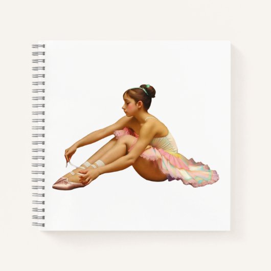 Carnet Cuaderno cuadrado con dibujos de bailarinas (Devant)
