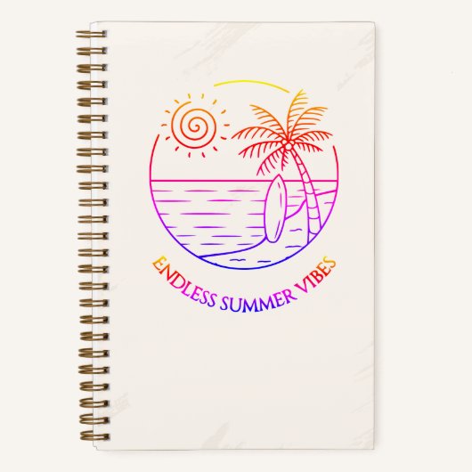 Carnet Cuaderno Cuadriculado Des Vibes Été Sans Fin Grimp (Recto)