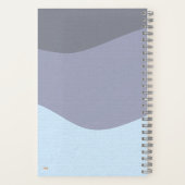 Carnet Cuaderno Cuadriculado Waves Blue-Gray Gridded (Verso)